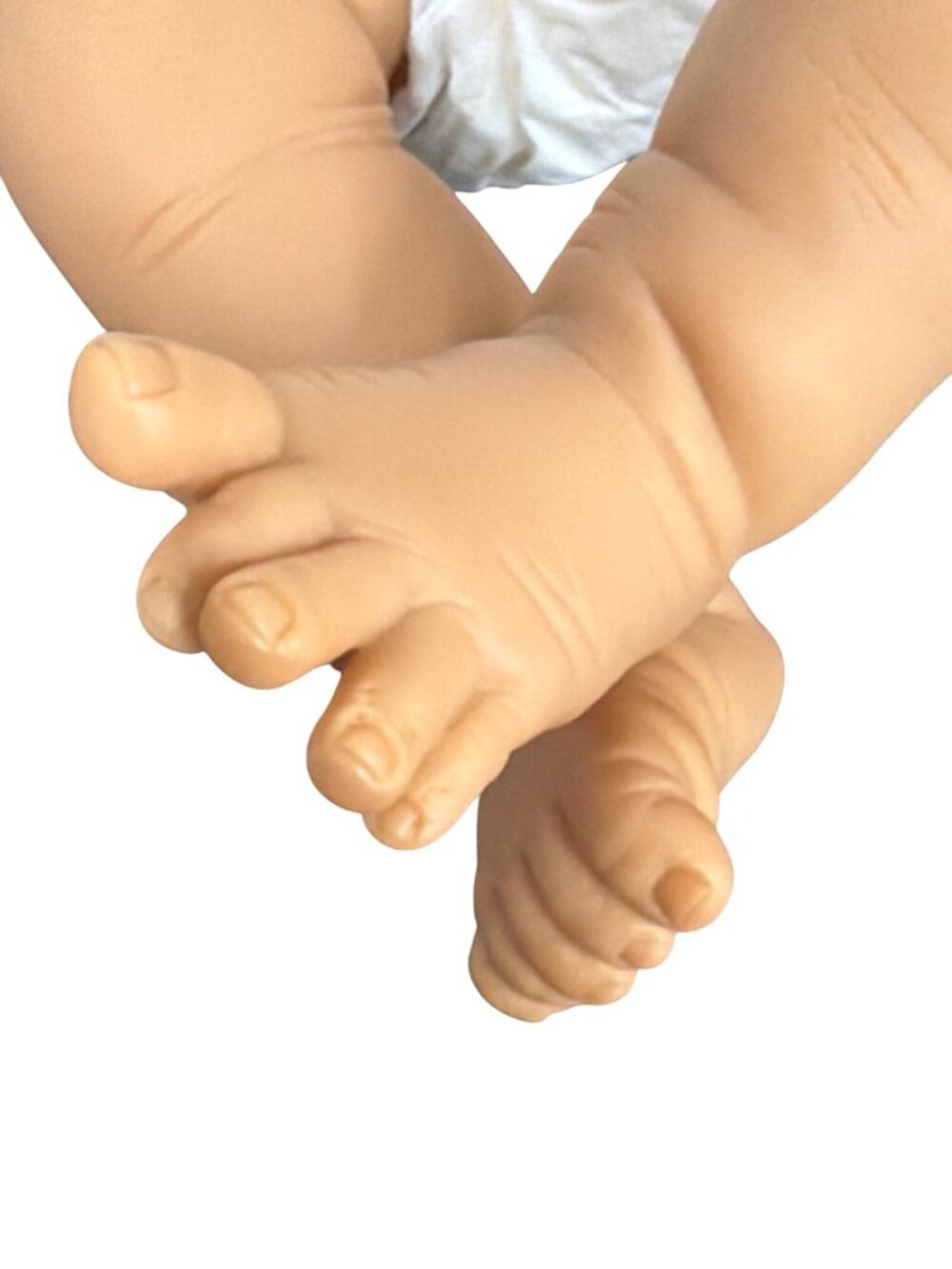 Realistic Baby Doll With Pacifier & Pink Bunny Onesie For Roleplay Or Collection - Picture 9 of 14